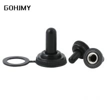 10PCS 12MM 6MM interruttore a levetta copertura di resistenza in gomma impermeabile cappuccio antipolvere stivale telone nero