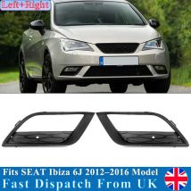 Per 2012-2016 SEAT IBIZA paraurti anteriore fendinebbia griglia copertura nera sinistra + destra UK