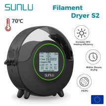 SUNLU S2 Caja secadora de filamentos Pantalla táctil LED de calentamiento rápido 360 °   Temperatura máxima circundante hasta 70 ° C para material de impresión 3D