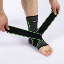 1 Pcs Ankle Brace Compression Sleeve, Adjustable Ankle Support Strap for Sprained, Plantar Fasciitis, Injury Recovery, Running