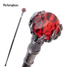 Rote Glaskugel Steampunk Cane Fashion Dekorativer Stock Gentleman Luxus Crosier Knopf Gehstock 93cm