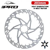 IIIPRO 203MM Rotore 6 Bulloni Disco Freno Galleggiante con Viti per Crosscountry, Trail Riding, Bici Elettriche Nuovo