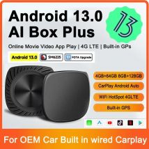 Neue android 13 smart carplay ai box verdrahtet mit drahtlosem carplay drahtloses android auto für netflix für youtube gps 5gwifi