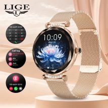 LIGE Mode Damen Smart Uhr NX7 Pro AMOLED Bildschirm Gesundheit Überwachung BT Anruf Weibliche Frauen Sport Fitness Tracker Smartwatch