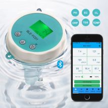 Bluetooth digital orp ec tds temp chlor ph meter ip67 atc smart app online schwimmbad wasser qualität monitor daten alarm set