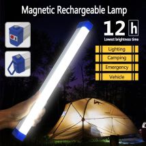 LED-Lichtleiste, wiederaufladbar, Röhre, Campinglampe, magnetische Aufhängung, tragbare Glühbirne für Notfall- und Nachtmarkt-Außenbeleuchtung