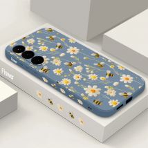 Wildflower Print TPU Phone Case For Samsung Galaxy S24 S25 FE S26 S25 S23 Ultra A17 A56 A16 A55 A25 A15 A36 A54 5G Soft Cover