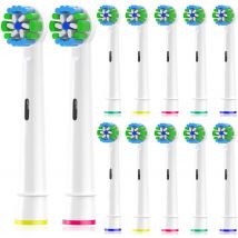12 Stück Ersatz zahnbürsten köpfe kompatibel mit elektrischer Zahnbürste, Zahnbürsten köpfe geeignet für Pro1000/2000/Vitalität