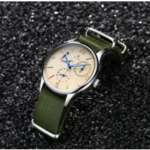 Nuevo 1963 40mm piloto para hombre reloj mecánico automático Gaviota ST17 cristal de zafiro impermeable estilo Retro