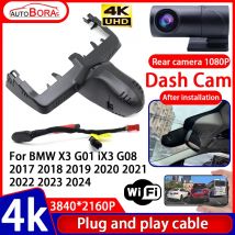 ZhuCamX  Video Recorder 4K UHD Plug and Play Car DVR Dash Cam for BMW X3 G01 iX3 G08 2017 2018 2019 2020 2021 2022 2023 2024