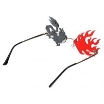 1 pc Dragon Rimless Sunglasses Funny Party Glasses Creative Photo Prop Anti Glare Eyewear Festival Costume Accessory