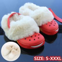 HOT 1 Pair Winter Plush Thickened  Shoes Cover For Men Women Clog Fur Lining Removable Plush Warm Shoe Case Lining Shoes Insoles