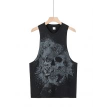 2026 NEUES Sommer-Fitness-Tanktop für Herren Sportliches Tanktop Modisch Bequem Bedruckt Locker Sitzende Oberteile Bedruckte Ärmellose Laufweste für Männer
