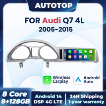 AUTOTOP Wireless CarPlay Android Auto Autoradio Per Audi Q7 4L 2006-2015 MMI 2G 3G GPS WiFi BT Touch Screen Autoradio Multimedia
