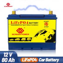 Batteria per auto al litio 80D26L/R LiFePO4 12.8V 80Ah 1300CCA Batteria automobilistica ricaricabile integrata 200A BMS per auto camion SUV Van