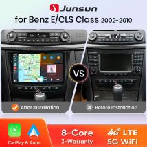 Junsun CarPlay Android Auto Radio Für Mercedes Benz E klasse W211 E300 2002-2010 Multimedia Bluetooth Für Apple GPS Navi RDS Wifi
