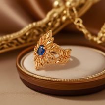 Kupfer vergoldete Damenringe, verstellbare Größe, mittlerer Osten, arabische Hochzeitspaarringe