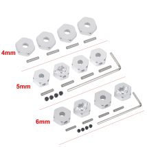 4PCS Aluminium 12MM Rad Hex Drive Naben 4mm/5mm/6mm Adapter für 1/10 RC On Road Drift Racing Auto Buggy Truck Tamiya HSP Wltoys