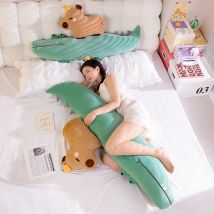 35-150 cm Capybara Kawaii Raumdekoration Huggable Puppe Geburtstagsgeschenk Krokodil Plüschtier Schlafkissen Sofakissen