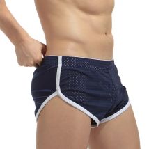 Herren Mesh Side Split Bodybuilding Workout Gym Laufshorts Herren Sportbekleidung Weiche, bequeme, atmungsaktive Unterhose Nachtwäsche