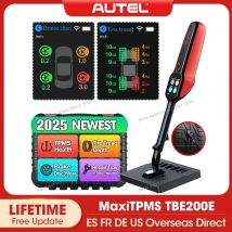 Autel MaxiTPMS TBE200E Examinador de profundidad de la banda de rodadura del neumático Probador láser de salud de neumáticos Probador de desgaste de disco de freno, actualización de cámara dual de