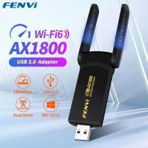 FENVI 1800 Mbit/s WiFi 6 USB-Adapter Dual Band 2,4 G/5 GHz Wireless WiFi Receiver USB 3.0 Dongle Netzwerkkarte für Laptop PC Win 10/11
