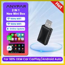NOWOŚĆ 2w1 Wireless CarPlay AI Mini Android Auto Box Plug&Play Automatyczne połączenie kompatybilne z 99% samochodów do radia samochodowego