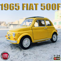 Bburago 1:24 1965 Fiat 500F gelb simulation legierung auto modell handwerk dekoration sammlung spielzeug werkzeuge geschenk