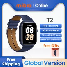 Mibro T2 Smartwatch GPS Posizionamento 1.75Inch AMOLED HD Schermo Metallo Altitudine Barometro Misura 300mAh Batteria AOD 2ATM Impermeabile Bluetooth Chiamata Sportiva Donna Uomini Orologi