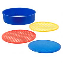 Kunststoff Boden Sieb Sichter Werkzeug Felsen Sieb Pan Mesh Bildschirm Separator Schaufel Garten Werkzeuge Sand Sichter Boden Sieben Pan Sichten