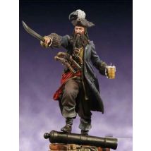 Unassambled  1/24 75MM  Blackbeard MAN  warrior 75 mm   Resin figure miniature model kits Unpainted