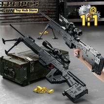 MOC Stadt Militär Armee Waffen LR4 AWN M416 QBZ95 Angriffsgewehr Pistole Modell Baustein Puzzle Montage Ziegel Spielzeug für Erwachsene