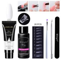 15ml Nagel verlängerung sgel Kit UV-Gel Acryl weiß klar rosa Gel Nagellack für Home Nail Art Salon Set einweichen
