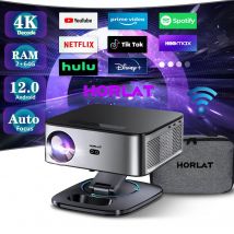 Projektor Android 4K HORLAT 35000 Lumenów Dekodowanie 8K Wideo Audio Kino Domowe AutoFocus Korekcja Trapezoidalna 5G WiFi Przenośny Projektor Beamer