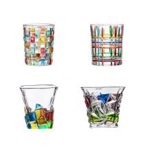 Italien Zecchin Design bunte Kristall altmodische Whisky Glas Gothic Whisky Rock Gläser Wein becher blenden Farbe Wasser Tasse