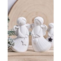 3D Angel Ornament Silicone Mold with Wings DIY Christmas Candle Angel Holding Star Molds Angel Plaster Crafts Mould Easter Decor