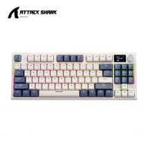 Bezprzewodowa klawiatura mechaniczna Attack Shark K86, ekran RGB TFT, wymiana na gorąco, metalowa pokrętło, trójtrybowe połączenie, klawiatura do gier makro