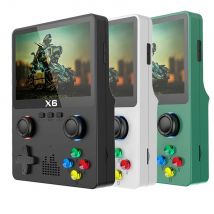 Nuove console per videogiochi X6 Schermo IPS da 3,5 pollici Lettore di giochi portatile Doppio joystick 11 simulatori Console per videogiochi GBA per bambini Gi