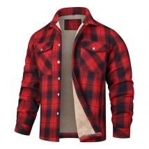 Herren Fleece Plaid Jacke Casual Lose Baumwolle Jacke Verdicken Futter Flanell Warme Outwear Herbst Winter Arbeit Mantel Oberbekleidung S-5xl
