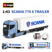 Bburago 1:43 Scania 770S Anhänger, schwerer Traktor, Schwarz, Druckguss, Sammlerstück, Hobbys, Modellspielzeug
