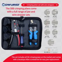 La più recente serie SN Pinza a crimpare a ganascia a gamma completa con set spelafili Set di strumenti per crimpare per utensili per risparmiare manodopera per elettricisti
