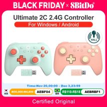 8BitDo Ultimate 2C Controller di gioco wireless Gamepad per PC Windows 10 11 Steam Deck Raspberry Pi Android Effetto Hall stick