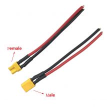 XT30-Stecker und Buchse mit 100 mm 16 AWG-Drahtkabel für Quadcopter RC Starrflügel-Lipo-Akku FPV-Drohnenladegerät