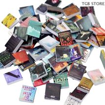 100Pcs Miniature Dollhouse Books Classical Mini Flip Books Notebook Random Style Furniture Decoration Supplies