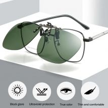 Polarisierte Sonnenbrille zum Aufstecken, praktische randlose, hochklappbare Sonnenbrille für verschreibungspflichtige Brillen, UV400, polygonale Sonnenbrillen