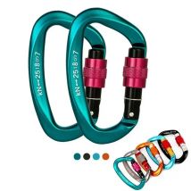 12/25KN Aluminium Professionelle Sicherheit Karabiner D-förmigen Schlüssel Haken Klettern Sicherheit Lock Outdoor Bergsteigen Camping Werkzeuge