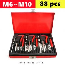 Gewinde-Reparatur-Set, 88 Stück, M3-M14, Gewindeeinsätze, Set mit Bohrer für beschädigte Gewinde, Restaurierungswerkzeug, Helicoil-Einsatz-Set