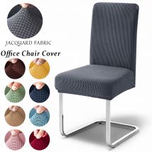 Stuhlhussen aus Jacquard-Stoff, reine Farbe, elastischer Stuhlhussenbezug, abnehmbar, waschbar, für Esszimmer, Küche, Stuhlschutzhülle