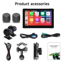 Schermo di navigazione per moto da 7 pollici IPX 7,1024*600 Monitor automatico Wireless Android Apple Carplay