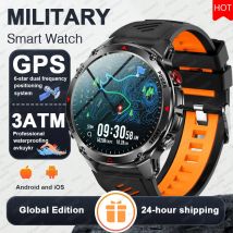 Nowy Smartwatch z Nawigacją GPS na Mapy na Rok 2025 dla Kobiet i Mężczyzn, Ekran Amoled, Wodoodporność 3ATM, Sportowy Smartwatch z Kompasem, NFC, Połączenia BT, Zegarki Męskie